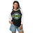 Woman wearing Klein Forest High School Golden Eagles Unisex 3/4 Sleeve Raglan T-shirt 211