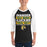 Man wearing Klein Forest High School Golden Eagles Unisex 3/4 Sleeve Raglan T-shirt 238