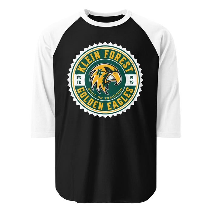 Klein Forest High School Golden Eagles Unisex 3/4 Sleeve Raglan T-shirt 203