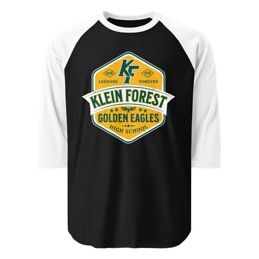 Klein Forest High School Golden Eagles Unisex 3/4 Sleeve Raglan T-shirt 209
