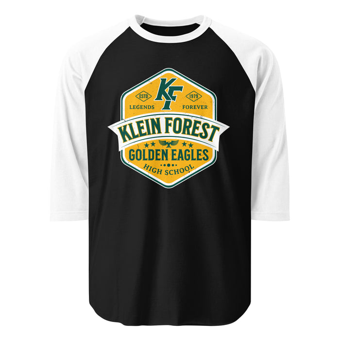 Klein Forest High School Golden Eagles Unisex 3/4 Sleeve Raglan T-shirt 209