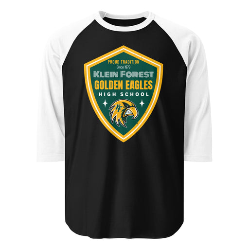 Klein Forest High School Golden Eagles Unisex 3/4 Sleeve Raglan T-shirt 225