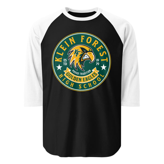 Klein Forest High School Golden Eagles Unisex 3/4 Sleeve Raglan T-shirt 215