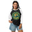 Woman wearing Klein Forest High School Golden Eagles Unisex 3/4 Sleeve Raglan T-shirt 215