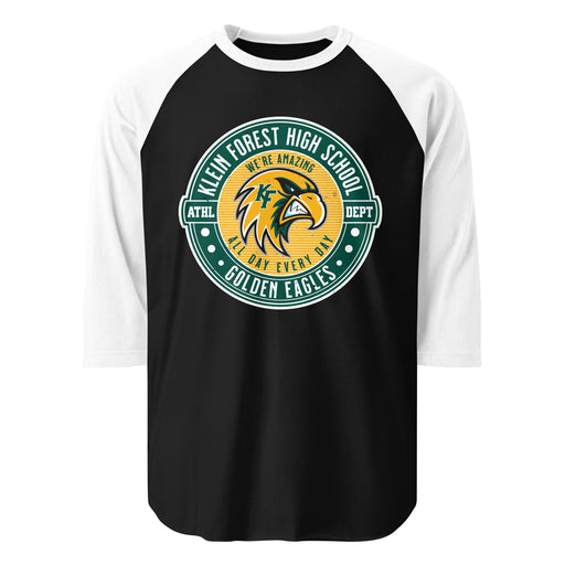 Klein Forest High School Golden Eagles Unisex 3/4 Sleeve Raglan T-shirt 224