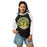 Woman wearing Klein Forest High School Golden Eagles Unisex 3/4 Sleeve Raglan T-shirt 220