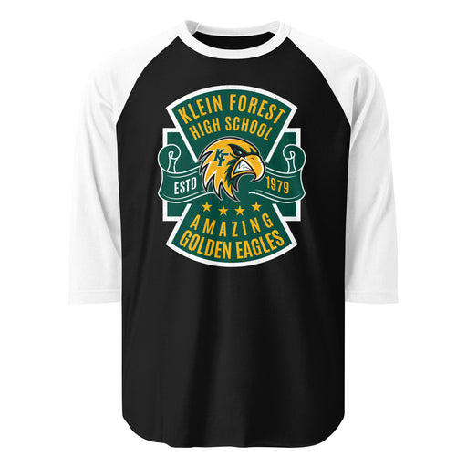 Klein Forest High School Golden Eagles Unisex 3/4 Sleeve Raglan T-shirt 207