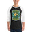 Man wearing Klein Forest High School Golden Eagles Unisex 3/4 Sleeve Raglan T-shirt 207