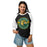 Woman wearing Klein Forest High School Golden Eagles Unisex 3/4 Sleeve Raglan T-shirt 239