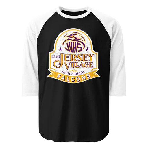 Jersey Village High School Falcons Unisex 3/4 Sleeve Raglan T-shirt 219