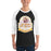 Man wearing Jersey Village High School Falcons Unisex 3/4 Sleeve Raglan T-shirt 219