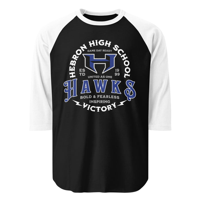 Hebron High School Hawks Unisex 3/4 sleeve Raglan T-shirt 206