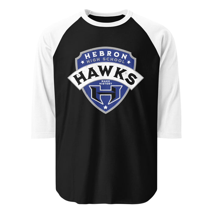Hebron High School Hawks Unisex 3/4 sleeve Raglan T-shirt 221