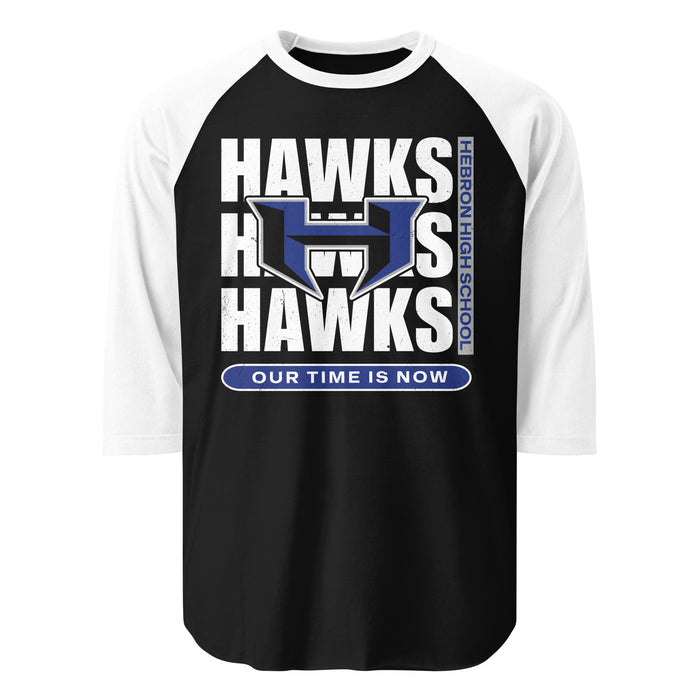 Hebron High School Hawks Unisex 3/4 sleeve Raglan T-shirt 235