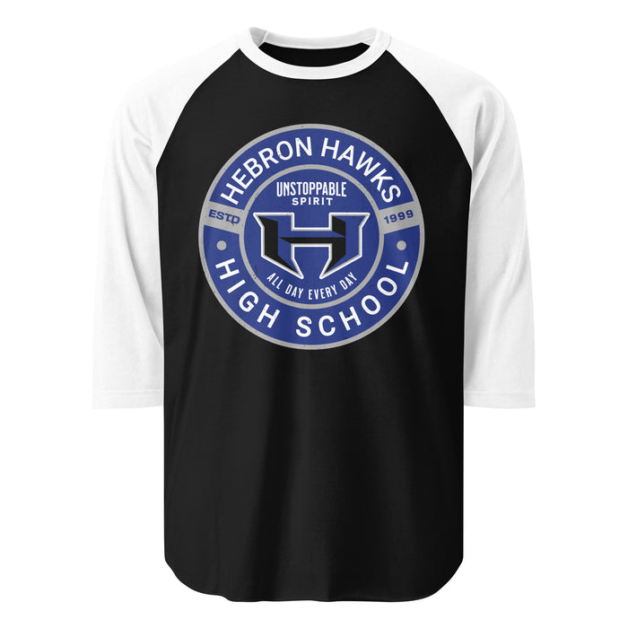 Hebron High School Hawks Unisex 3/4 sleeve Raglan T-shirt 239