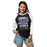 Woman wearing Hebron High School Hawks Unisex 3/4 sleeve Raglan T-shirt 232