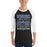 Man wearing Hebron High School Hawks Unisex 3/4 sleeve Raglan T-shirt 237