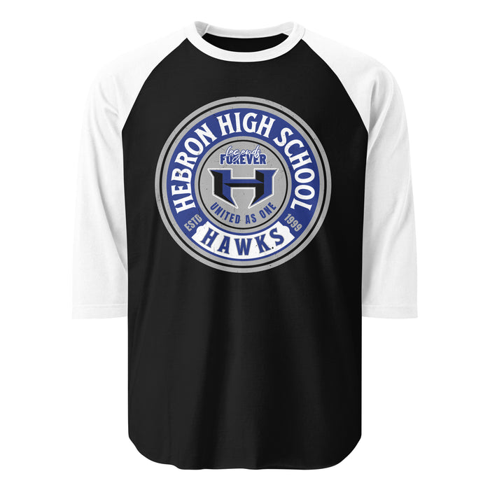 Hebron High School Hawks Unisex 3/4 sleeve Raglan T-shirt 220