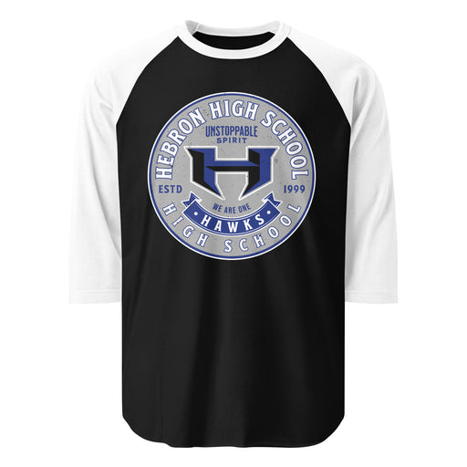 Hebron High School Hawks Unisex 3/4 sleeve Raglan T-shirt 215