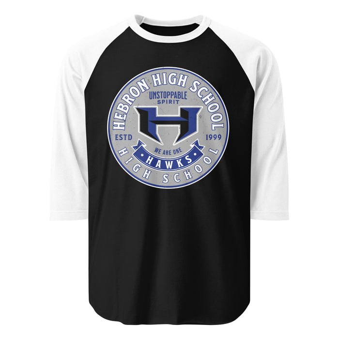 Hebron High School Hawks Unisex 3/4 sleeve Raglan T-shirt 215