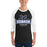 Man wearing Hebron High School Hawks Unisex 3/4 sleeve Raglan T-shirt 202