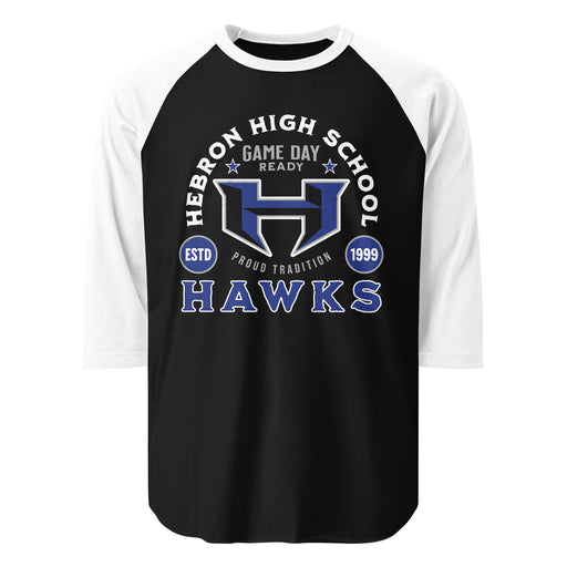 Hebron High School Hawks Unisex 3/4 sleeve Raglan T-shirt 208
