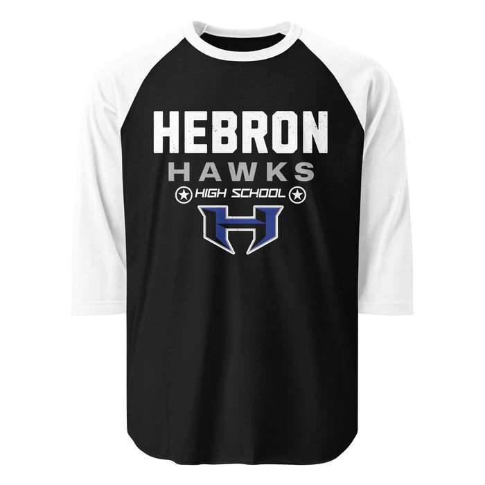 Hebron High School Hawks Unisex 3/4 sleeve Raglan T-shirt 003
