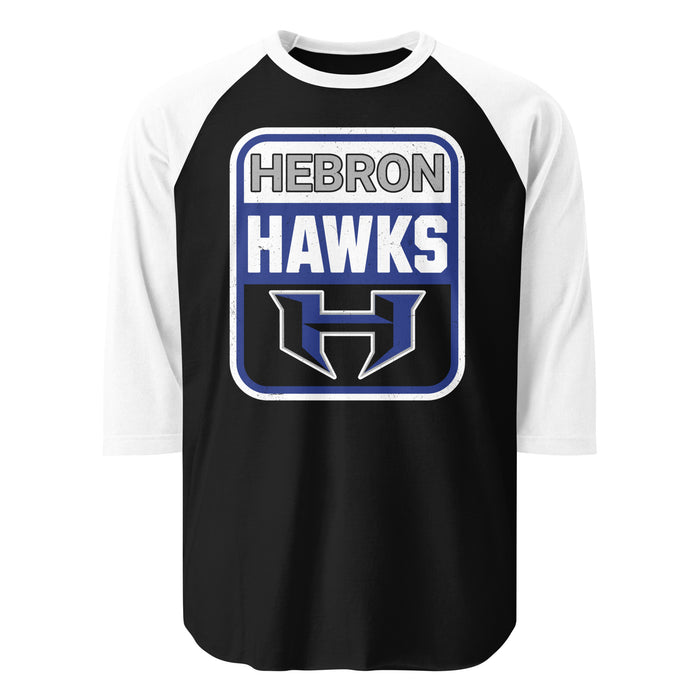 Hebron High School Hawks Unisex 3/4 sleeve Raglan T-shirt 001