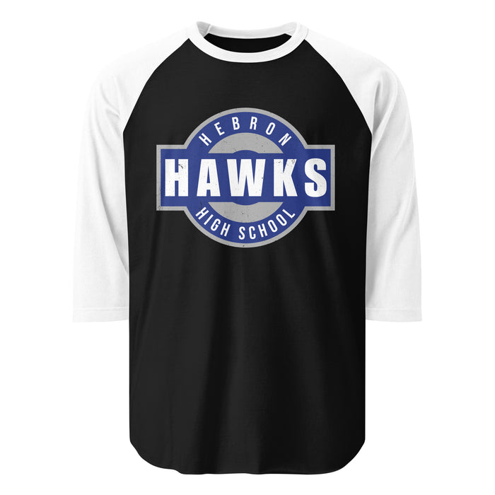 Hebron High School Hawks Unisex 3/4 sleeve Raglan T-shirt 011