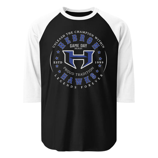 Hebron High School Hawks Unisex 3/4 sleeve Raglan T-shirt 214