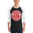 Man wearing Katy High School Tigers Unisex 3/4 sleeve Raglan T-shirt 239