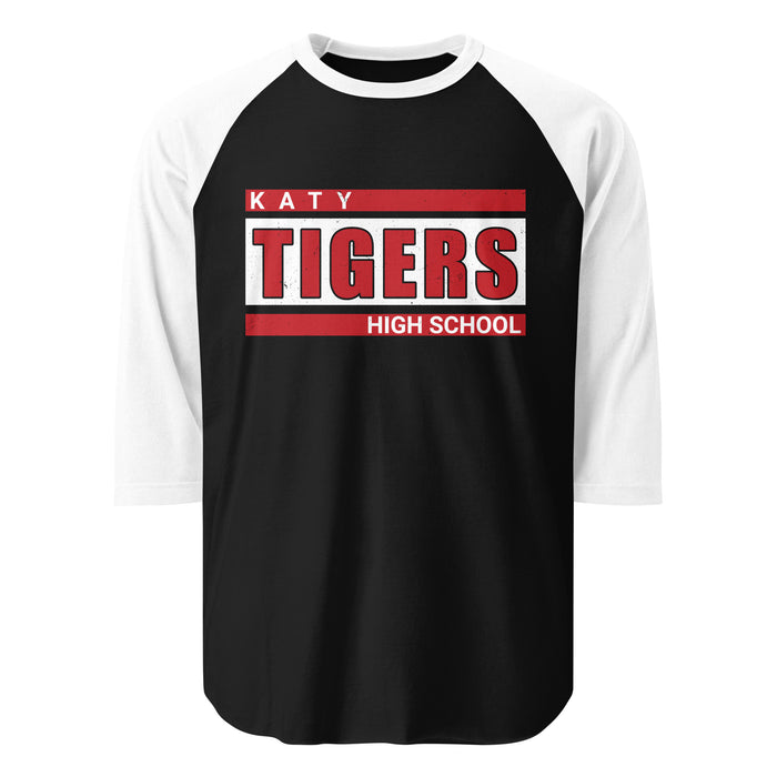 Katy High School Tigers Unisex 3/4 sleeve Raglan T-shirt 098