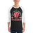 Man wearing Katy High School Tigers Unisex 3/4 sleeve Raglan T-shirt 208