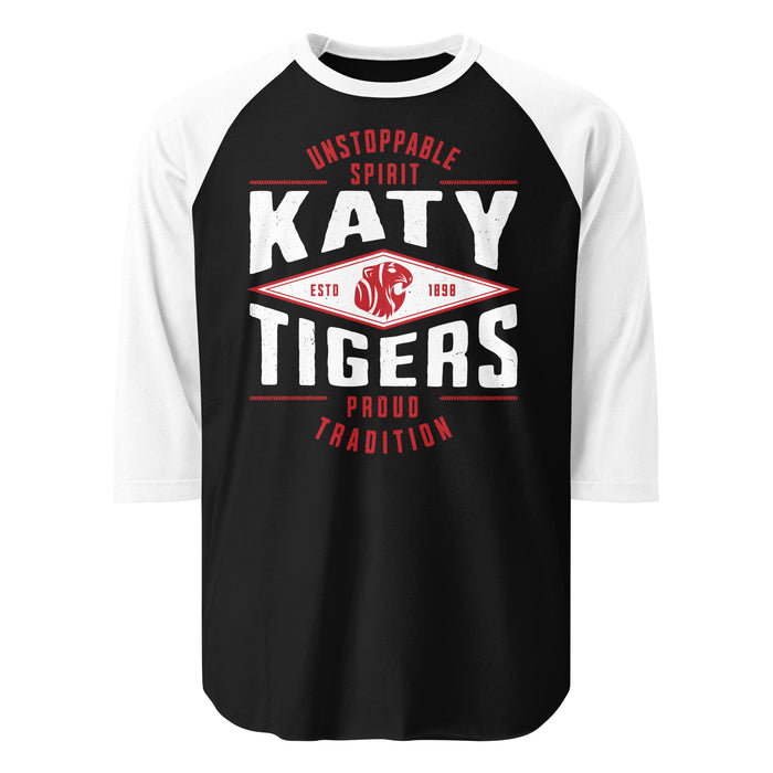 Katy High School Tigers Unisex 3/4 sleeve Raglan T-shirt 210