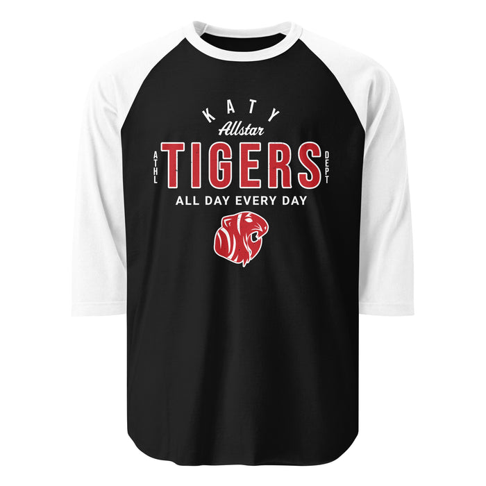 Katy High School Tigers Unisex 3/4 sleeve Raglan T-shirt 040