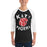 Man wearing Katy High School Tigers Unisex 3/4 sleeve Raglan T-shirt 228