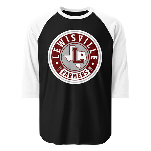 Lewisville High School Farmers Unisex 3/4 Sleeve Raglan T-shirt 220