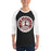 Man wearing Lewisville High School Farmers Unisex 3/4 Sleeve Raglan T-shirt 220