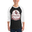 Clos-up view of Lewisville High School Farmers Unisex 3/4 Sleeve Raglan T-shirt 219