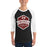 Man wearing Lewisville High School Farmers Unisex 3/4 Sleeve Raglan T-shirt 209