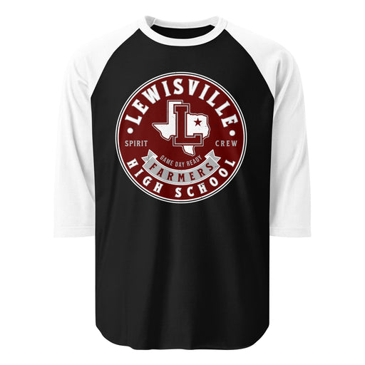 Lewisville High School Farmers Unisex 3/4 Sleeve Raglan T-shirt 215
