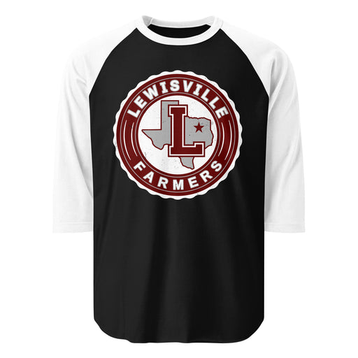 Lewisville High School Farmers Unisex 3/4 Sleeve Raglan T-shirt 216