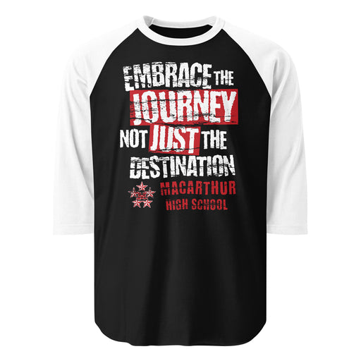 MacArthur High School Generals Unisex 3/4 sleeve Raglan T-shirt 232