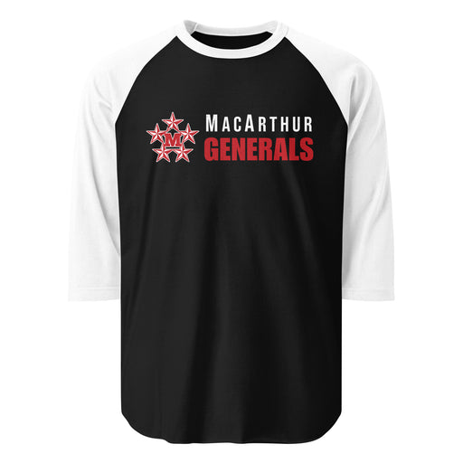MacArthur High School Generals Unisex 3/4 sleeve Raglan T-shirt 200