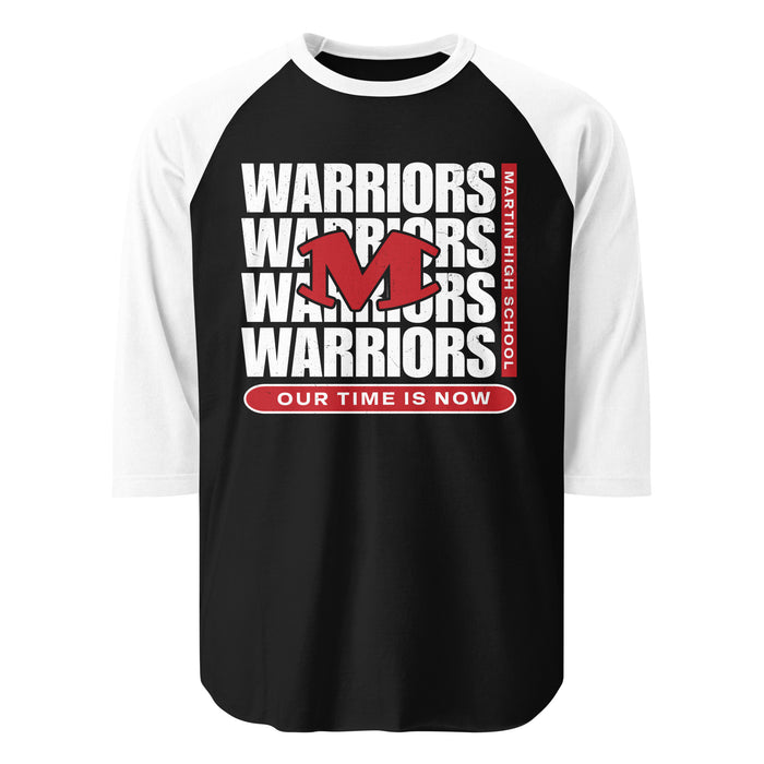 Martin High School Warriors Unisex 3/4 sleeve Raglan T-shirt 235
