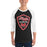 Man wearing Martin High School Warriors Unisex 3/4 sleeve Raglan T-shirt 225