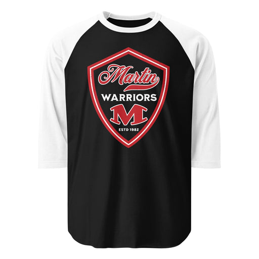 Martin High School Warriors Unisex 3/4 sleeve Raglan T-shirt 225