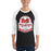 Man wearing Martin High School Warriors Unisex 3/4 sleeve Raglan T-shirt 219