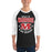 Man wearing Martin High School Warriors Unisex 3/4 sleeve Raglan T-shirt 204
