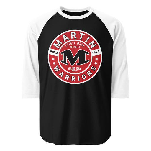 Martin High School Warriors Unisex 3/4 sleeve Raglan T-shirt 239